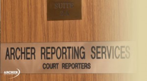 door with name plate - Archer Court Reporters